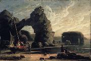 Robert Salmon Curious Rocks Coast of Scotland oil painting